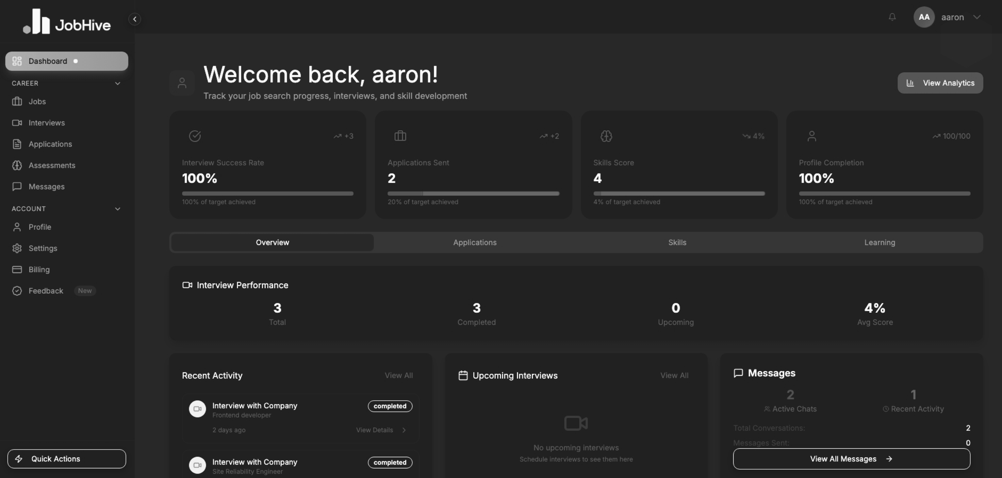 JobHive AI app screenshot